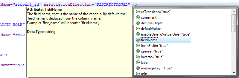 Tag completion and documentation under
Eclipse